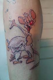 Pinky and the brain tattoo. Tattoo Uploaded By Damian Pinky And The Brain By Me 798631 Tattoodo