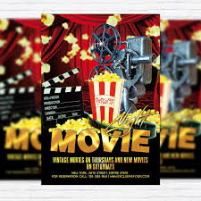 More free and premium psd templates: Movie Night Premium Flyer Template Facebook Cover Exclsiveflyer Free And Premium Psd Templates