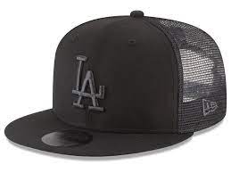 Los Angeles Dodgers New Era Mlb Blackout Mesh 9fifty Snapback Cap Snapback Hats Baseball Caps Fashion New Era Hats
