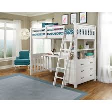Merax twin size loft bed with desk and shelf bunk bed for kids bedroom,black. Loft Bed Twin Desk Target