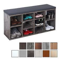 Vidaxl schuhregal 5 ebenen 95×26×80 cm. Ricoo Sitzbank Schuhregal Fur 10 Paar Schuhe Schuhschrank Modern Grau Wm033 Cf A Eur 79 99 Picclick De