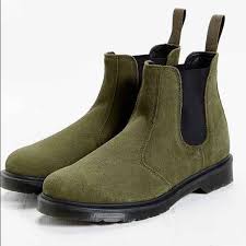 Black leather 2976 chelsea boot from dr martens kids featuring a round toe, a pull tab at the rear, elasticated side panels and a flat rubber sole with the label's signature stitch detail. Dr Martens Shoes Dr Martens 2976 Suede Chelsea Boot Poshmark