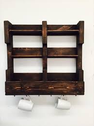 Diy wooden coffee mug holder. Pallet Kitchen Coffee Cup Holder Pallet Furniture Plans
