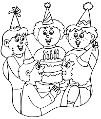Birthday Coloring Page Party Scene Birthday Coloring Pages Happy Birthday Coloring Pages Mom Coloring Pages