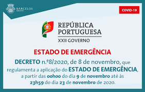 Assim sendo, as medidas a que este estado de emergência poderá dar cobertura jurídica são as. Decreto N Âº8 2020 De 8 De Novembro Que Regulamenta A Aplicacao Do Estado De Emergencia Municipio De Barcelos