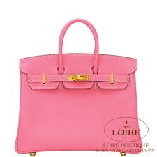 エルメス, バーキン 25cm, パーソナル, ローズアザレ×内側ローズジャイプール, (シロステッチ), エプソン, ゴールド金具