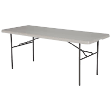 Costco folding bench, fold in half bench. Lifetime Products 3 Ft X 6 Ft Outdoor Rectangle Polyethylene Gray Folding Utility Table In The Folding Tables Department At Lowes Com