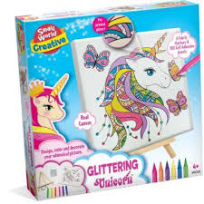 Bumba's houten ballenbaan is niet alleen goed voor de motoriek van je kindje, het is gewoon ook een heel leuk stukje speelgoed. Hobbydoos Tekenen Unicorn Glitter Top1toys
