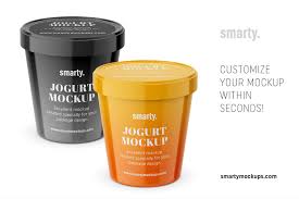 Yogurt Mockup With Images Mockup Yogurt Brochure Design Template