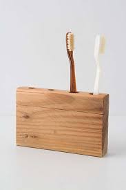 Timber Trail Toothbrush Holder Porte Brosse A Dent Accessoires Salle De Bain Bloc De Bois