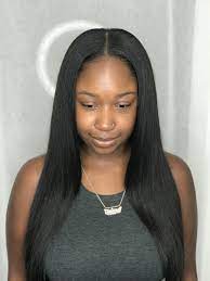 Unice dark ginger orange straight human hair middle part lace wigs. Jasminique Adornmestudio Middle Part Sew In Straight Hairstyles Middle Part Sew In Frontal Hairstyles