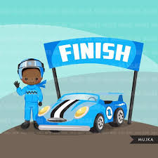 Car Racing Clipart Blue Formula 1 Graphics Race Flag Finish Etsy Clip Art Digital Sticker Scrapbooking Set