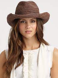 Saks Fifth Avenue Helen Kaminski Crocheted Raffia Cowboy Hat Crochet Cowboy Hats Raffia Cowboy Hat Cowboy Hats