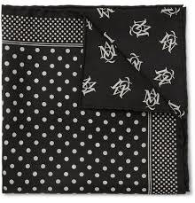 Alexander Mcqueen Polka Dot Silk Twill Pocket Square