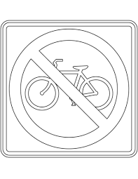 Black And White Road Signs Printable No Bicycles Sign In The Usa Coloring Page Bicycle Sign Sports Coloring Pages Coloring Pages