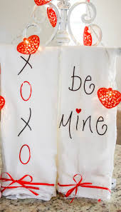 diy valentine tea towels :