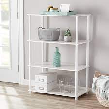 Check out more from timisha here! Mainstays No Tools 4 Shelf Standard Storage Bookshelf White Walmart Com Walmart Com