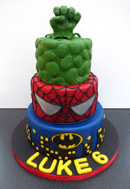 Made from these cake molds. Marvel Super Heroes Birthday Cake Susie S Cakes