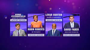 Needed a host, and lucille ball had an enthusiastic suggestion for creator merv griffin: Jeopardy Guest Host Schedule J Buzz Jeopardy Com