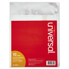 In the page setup dialog box, scroll down to the business cards section, find the specific manufacturer that you want, and then click its name. Business Card Binder Pages By Universal Unv26820 Ontimesupplies Com