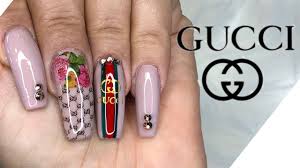 Gucci Color Nails Off 61 Shuder Org Dark blue and white gucci manicure with a snake.