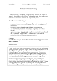 How do you write a reflection paper? Reflective Personal Writing