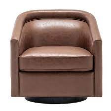 Maybe you would like to learn more about one of these? Classic Swivel Barrel Chair Walnut Faux Leather Wovenbyrd Target