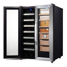 A cigar humidor is specialized custom humidor cabinet meant for holding your cigars, cigarettes, or pipe tobacco. Cwc 351dd Whynter Freestanding 3 6 Cu Ft Wine Cooler And Cigar Humidor Center Whynter