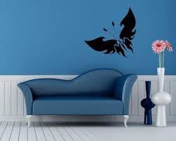 Maybe you would like to learn more about one of these? Black Stylized Butterfly Wall Decal On A Dark Blue Wall Butterfly Wall Decals Dark Blue Walls Wall Decals