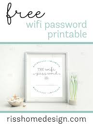 Free Wifi Password Printable For Your Home Awesome To Display In A Guest Room Or Living For Your Guests Guest Room Wifi Wifi Password Printable Wifi Password