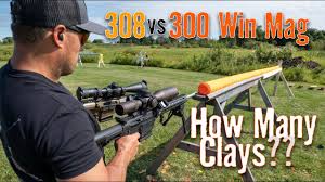 Hitting a steel plate at 1400 yards. 308 Vs 300 Win Mag How Many Clays Will They Shoot Through Gould Brothers Youtube