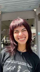 And the best smile in the world award goes to @mel_alchemy client Kim 😁🏆  Mel updated Kim’s copper shag to this delicious deep plum colour. Yum!!  😍❤️, #copperhair #plumhair #redhair #deepredhair #shag ...