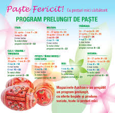 Astfel, la cele trei magazine auchan din timișoara, programul va fi următorul: Program Special De Paste In Magazinele Auchan