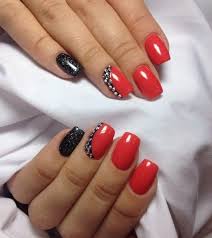 Red Black And Silver Glitter Nails Nail Art 184 Best Nail Art Designs Gallery Bestartnails Com Red Nails Gorgeous Nails Rhinestone Nails