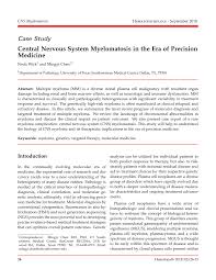 A dictionary of nursing dictionary. Pdf Case Study Central Nervous System Myelomatosis In The Era Of Precision Medicine