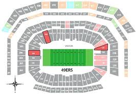 49ers stadium seats pricing chart levis seating 3d noahd