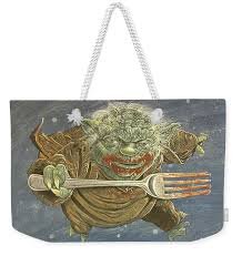 Fat Yoda, May the Fork be with you Weekender Tote Bag