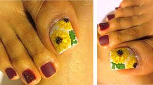 Decoración para uñas de los pies 2019 maquillajerossa file type = jpg source image @ maquillajerossa.com download image. Pedicure Con Diseno De Girasoles Flower Design Toenails Art Youtube
