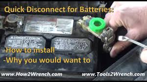 To remove corrosion from terminals use a terminal brush. How To Install A Battery Quick Disconnect For Long Time Storage Of A Vehicle Theft Prevention Too Youtube