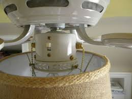 Tutorial To Replace A Single Globe On A Ceiling Fan With A Drum Shade From Fingerprints On The Fridge Ceiling Fan Makeover Ceiling Fan Shades Ceiling Fan