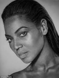 Windows to the soul: Kelvin Okafor begins with the eyes when he creates his realistic sketches of famous faces from Beyonce to Mother Teresa - article-0-173EB60B000005DC-174_470x614