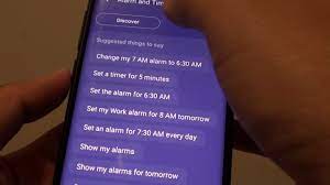 Samsung Galaxy S9 Find List Of Bixby Voice Commands For Alarm And Timer Youtube