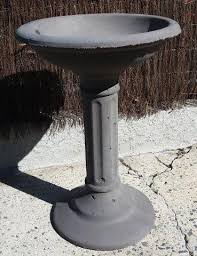 The solar panel is a portable plastic piece and stays. Bird Bath Small Precast Concrete