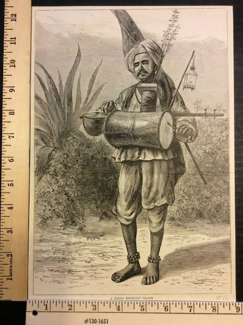 Rare Antique Orig VTG 1876 Hindu Medicant Pilgrim Harper's Engraving Art Print | eBay