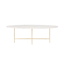 White, oval coffee, console, sofa & end tables : Oval Marble Coffee Table With Gold Legs