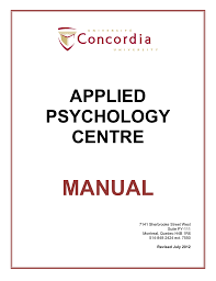 Maybe you would like to learn more about one of these? Manual Applied Psychology Manualzz