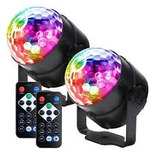 Party Lights Disco Ball Led Strobe Lights Sound Activated Rbg Disco Lights Dj Lights Portable 7