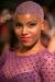 Silver Lilac Hair Black Girl