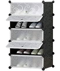 Always we see that shoe storage is a big problem at home but there is no issue how many shoe collection you have so kawachi 7 layer shoe rack with a cover. Aysis Diy Shoe Rack Organizer Multi Purpose Plastic 5 Layers Portable And Folding Shoe Rack Black Buy Online In Antigua And Barbuda At Antigua Desertcart Com Productid 219384765