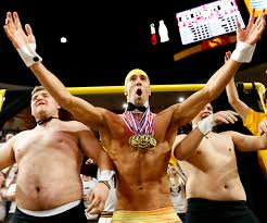 Michael phelps was only 15 when he made the american swimming olympics team for sydney 2000. Decked Out In A Speedo And Gold Medals Michael Phelps Distracts Bball Players Newsmax Com